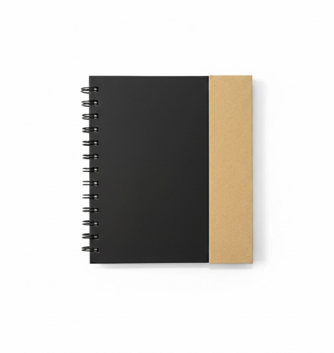 Notebook with pen and sticky notes